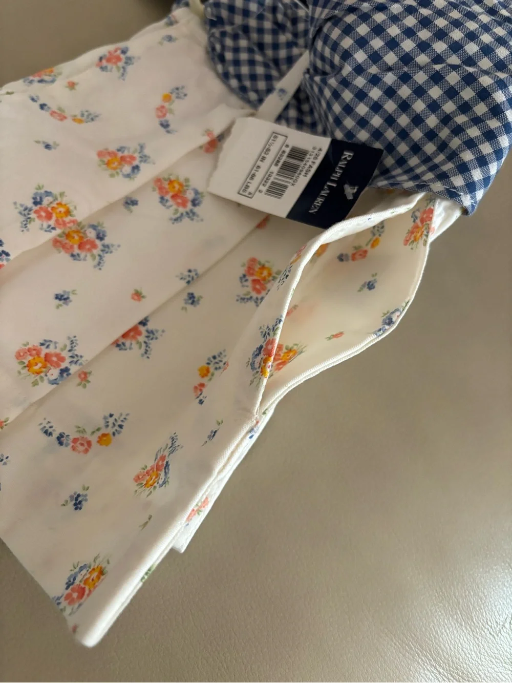 ✨New✨Ralph Lauren Floral Pleated Shortd with Blue Gingham Belt✨